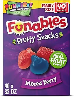 Funables Fruity Snacks, Mixed Berry Flavored Snacks, 32 oz 40 ct