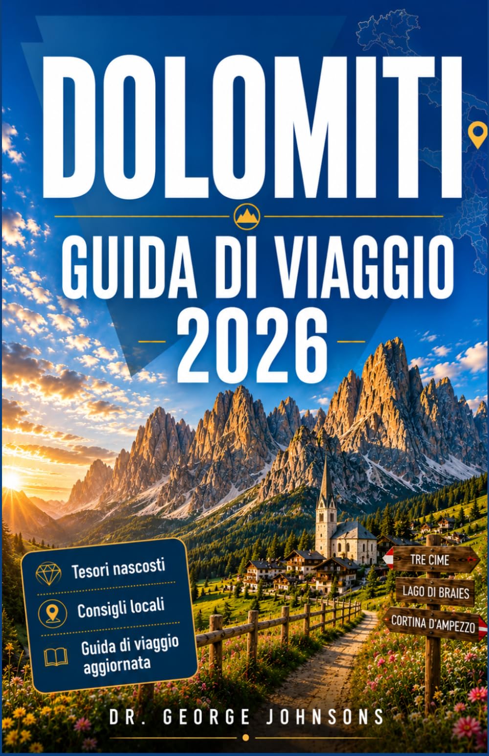 DOLOMITI GUIDA DI VIAGGIO 2026: Il tuo compagno essenziale per esplorare Cime iconiche, passi panoramici, rifugi alpini, Villaggi incantevoli ed esperienze all'aria aperta.