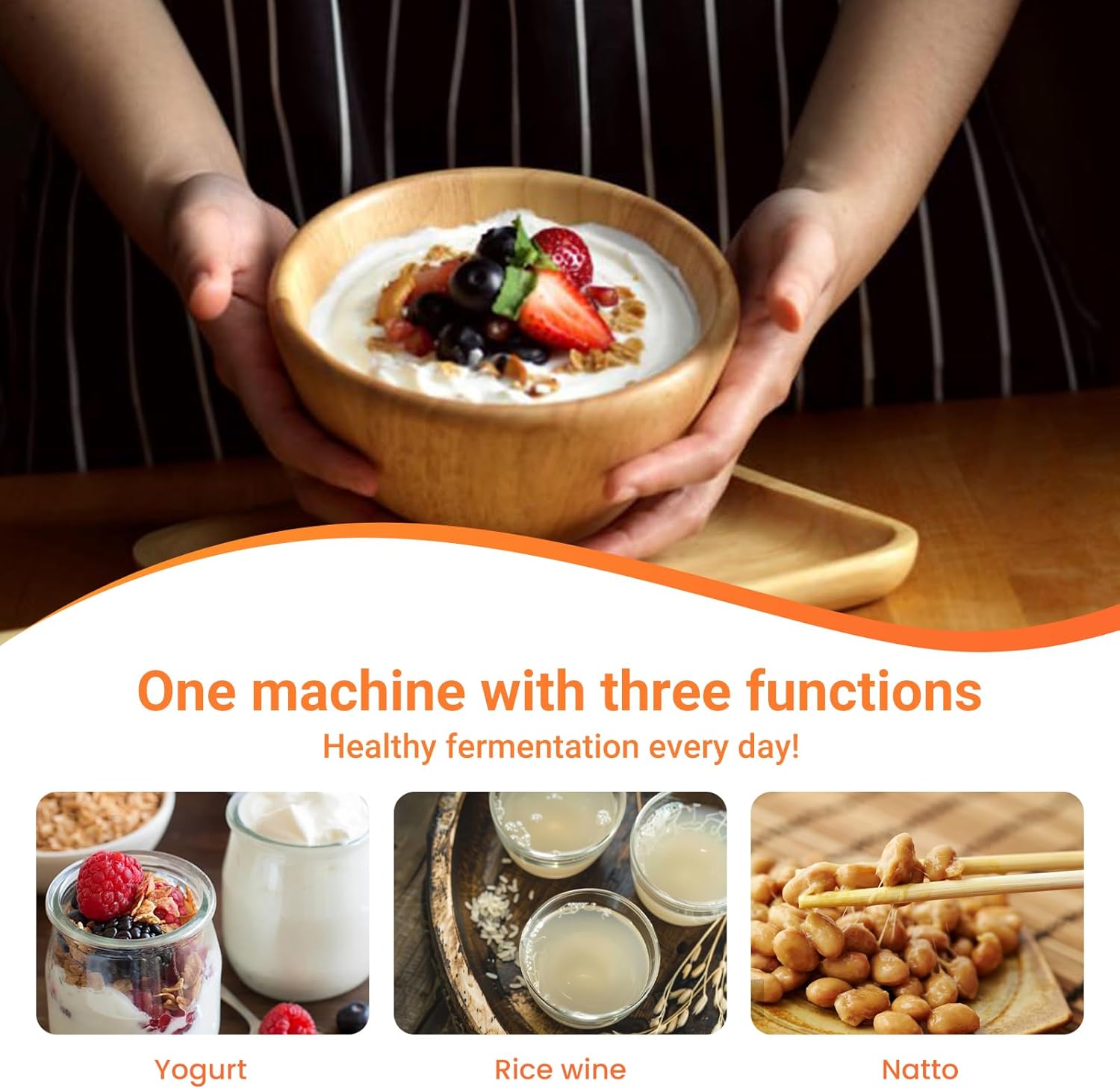 1.6L Greek Yogurt Maker with Adjustable Time and Temperature Control,Probiotic Maker with Automatic LED Display, Yogurt Maker 36 Hour l reuteri,9 BPA-Free Glass Jars & 304 Stainless Steel Inner Pot