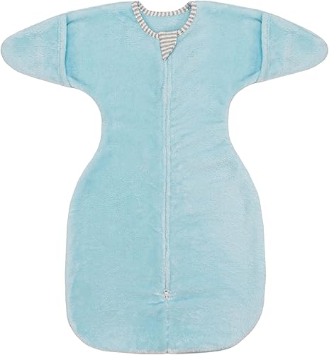 ZIGJOY Shark-Fin - Manta de transición  Saco de dormir de transición de forro polar de 2.0 tog para 6 a 9 meses, manta cálida de felpa para bebé con