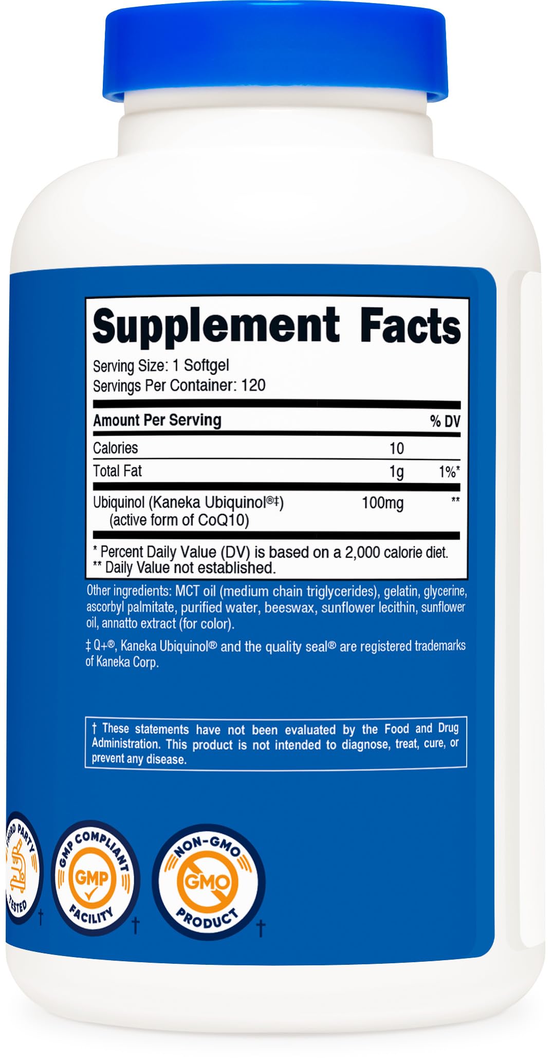 Nutricost Ubiquinol Softgels (100mg Per Serving) 120 Softgels, Gluten Free — Amazon image 5