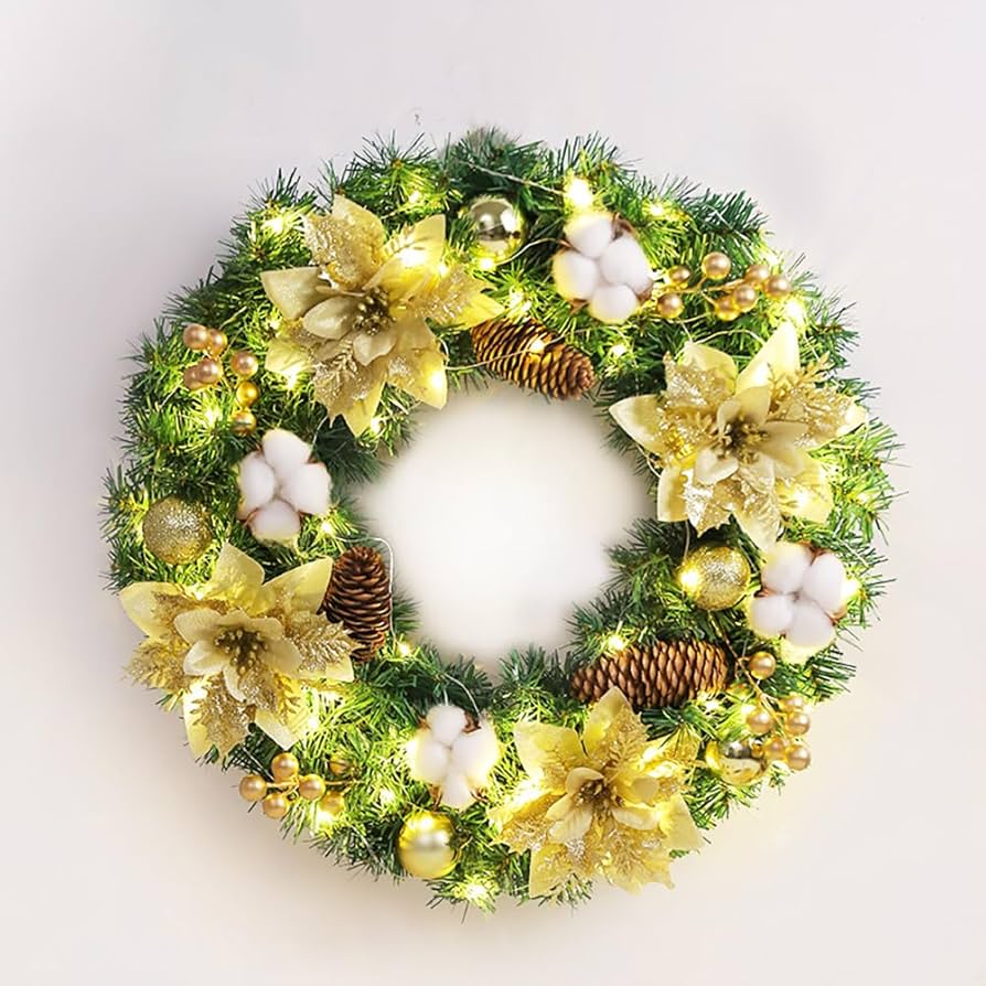 Amazon.co.jp: クリスマスリース 40cm 50cm 60cm 玄関リース 花輪 Amazon.co.jp: クリスマスリース 40cm 50cm 60cm 玄関リース 花輪