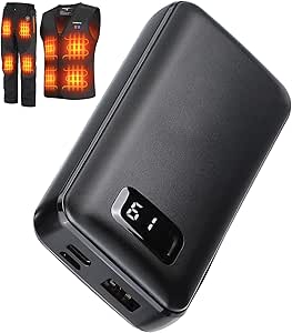 KEMIMOTO Powerbank 10000mAh 5V - Für Beheizte Westen & Elektronik - 22,5W Schnellladung