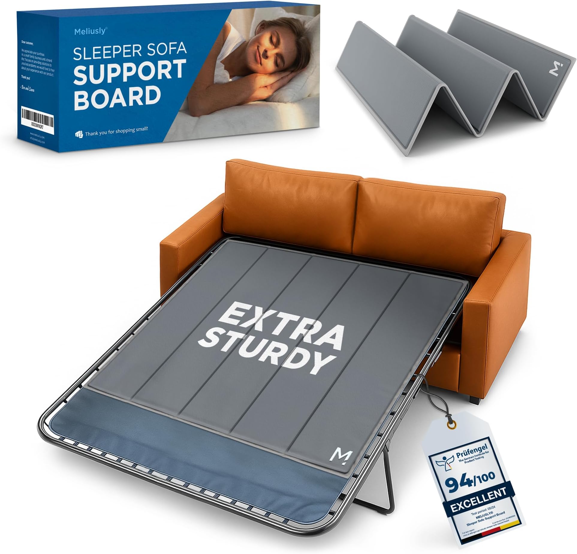 Meliusly Queen Size Sleeper Sofa Support Board (48x60'') - Wooden with Oxford Polyester - Sleep Sofa Bar Shield for Sofa Bed or Pullout Couch