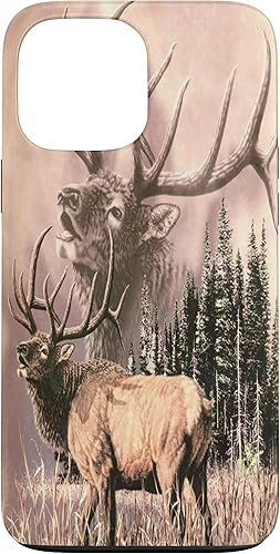 Funda para iPhone 13 Pro Max American Elk Hunter Dad Case Camo Deer Elk Buck