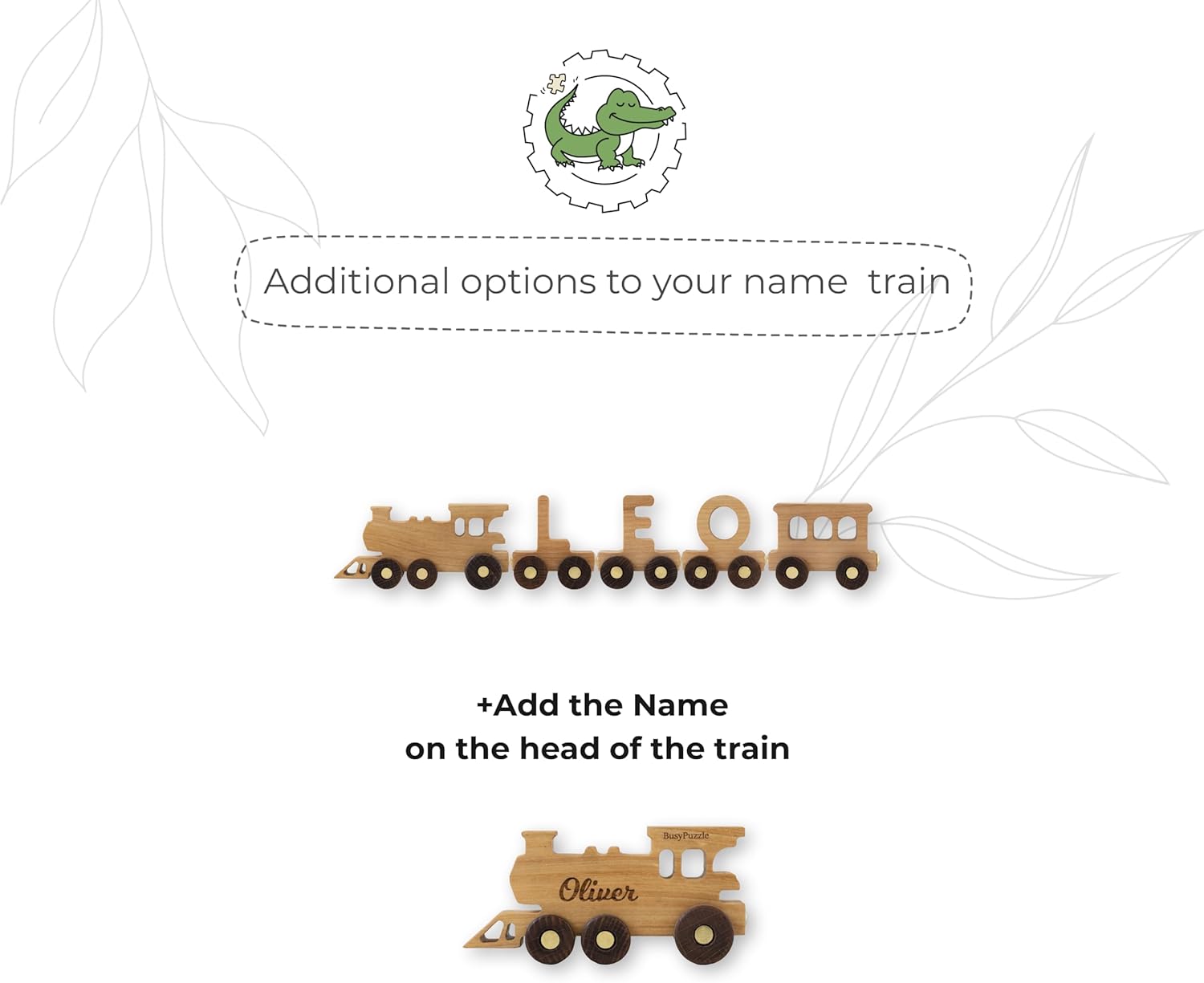 BUSY PUZZLE Personalized Wooden Name Alphabet Train with Name Letters Educational Toys Unique 1st Birthady Gift Easter Present
