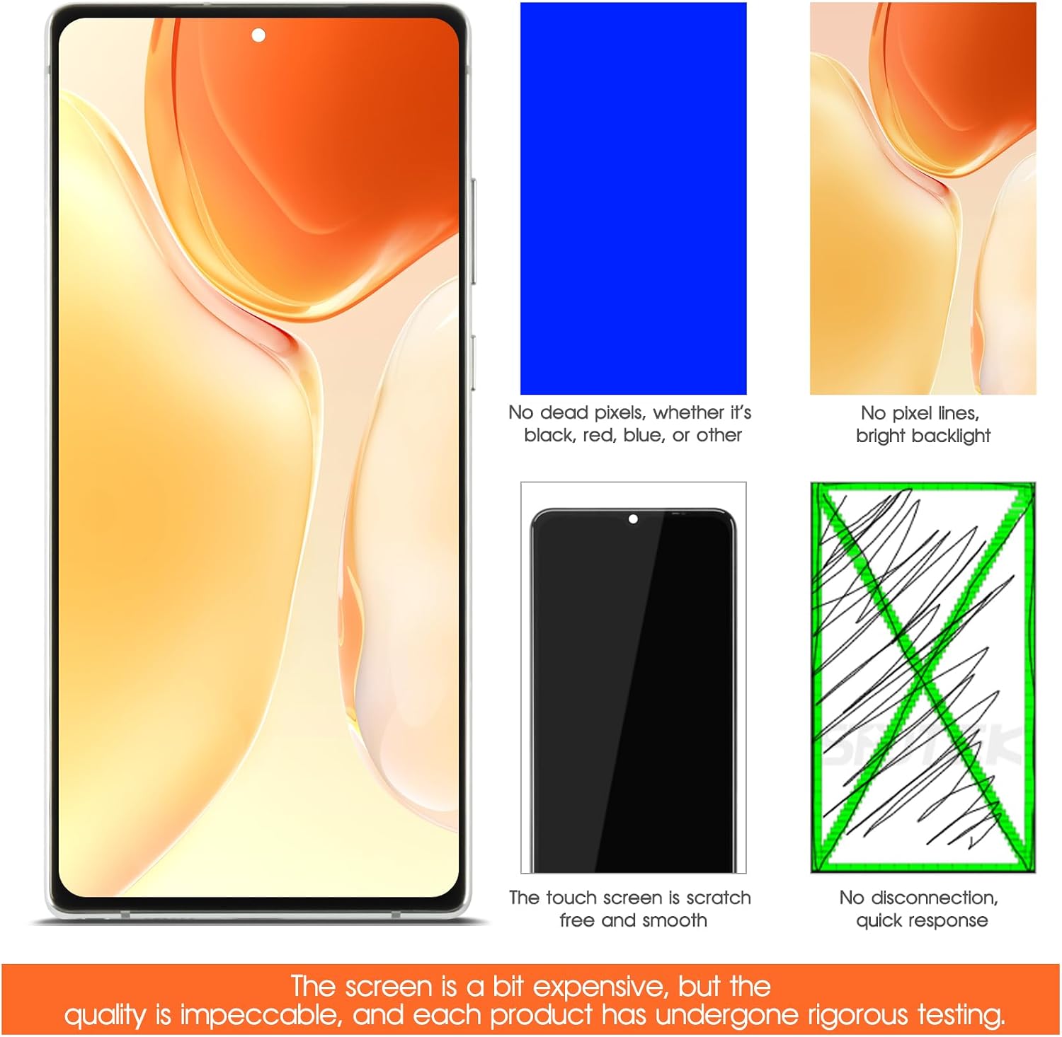 OLED for Samsung Galaxy Note 20 4G 5G Screen Replacement for Samsung Note 20 LCD Display N980 N981U N981W LCD Digitizer Touch Screen Assembly Repair Parts Green with Frame