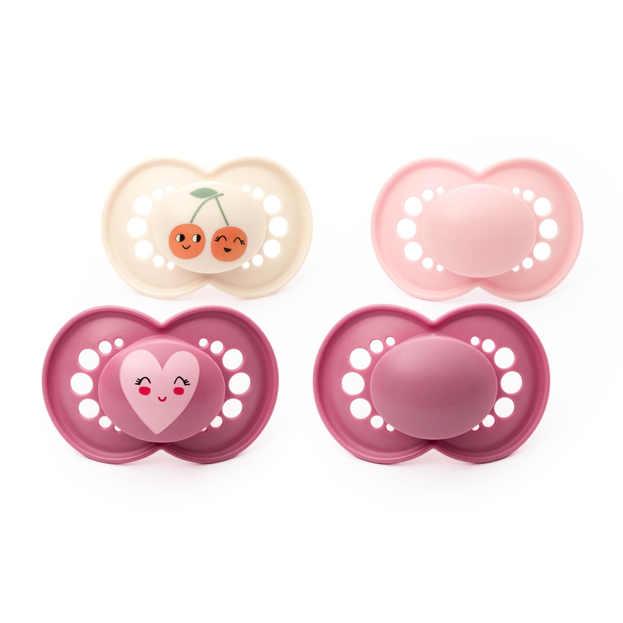 MAM Original Soothers | 18-36 Months | 4 Pack | Sustainable Materials | Baby Accessories | Pink