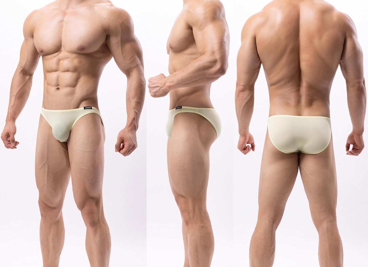 Men's Silky Bikini Underwear Briefs Low Rise Pack - Image 5