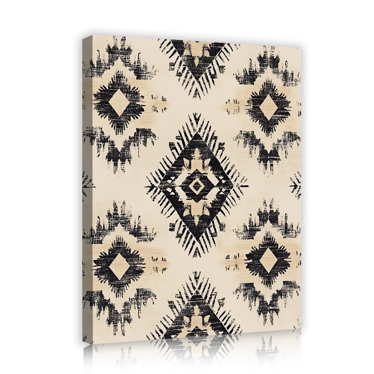 Aztec geometria geometria plemienna krata roślina ścienna grafika plakat malarstwo nowoczesny druk mural do salonu sypialni wystrój 60 x 80 cm