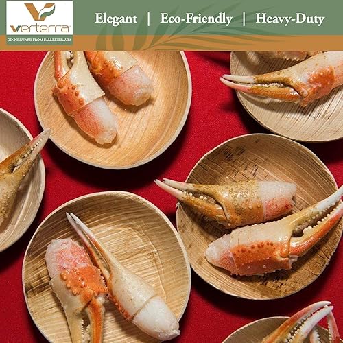 Miniatura 8 de Cuenco desechable redondo compostable de hoja de palma de 3.5 pulgadas, resistente, ecológico, vajilla sostenible para bodas, eventos, fiestas