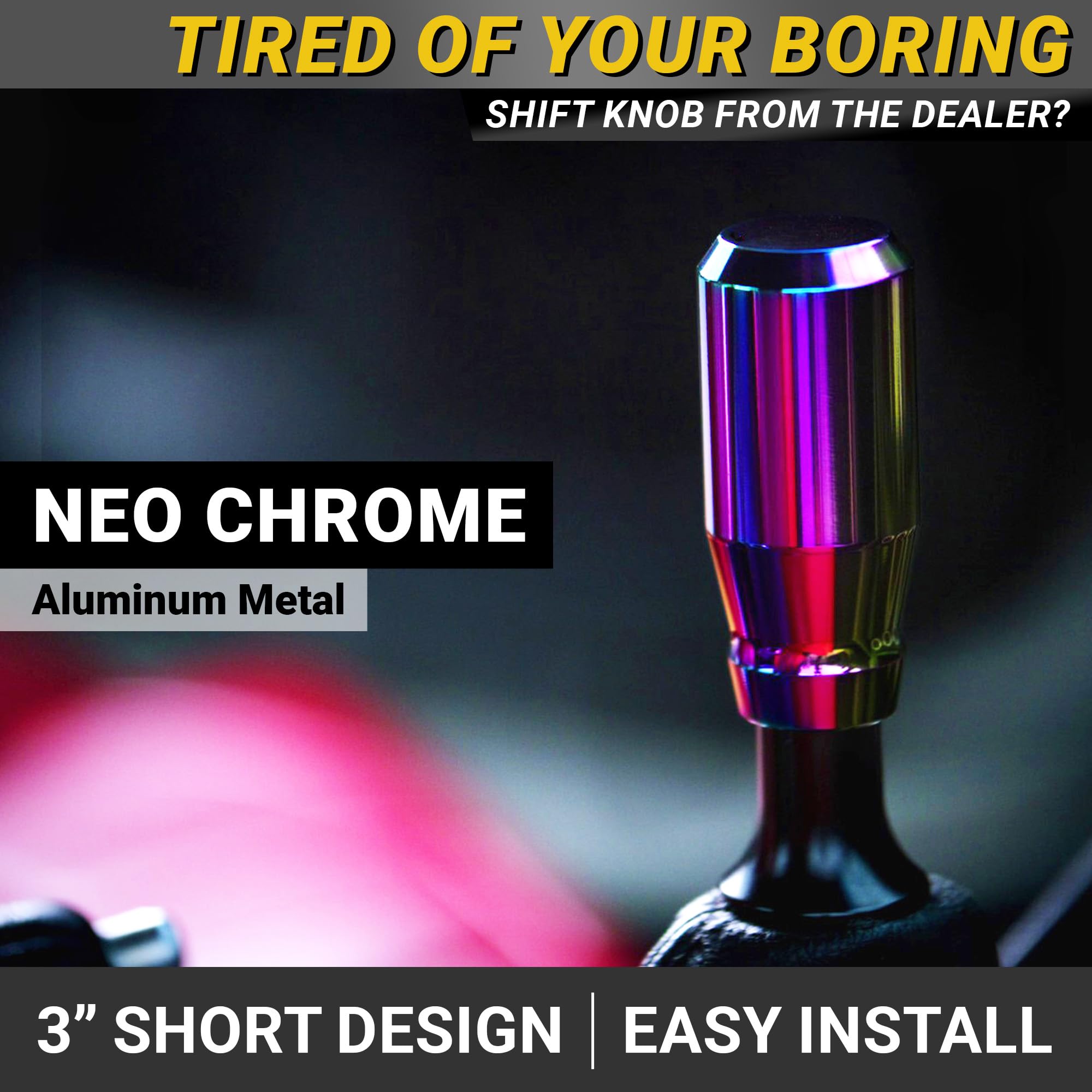 BERTDOMD Gear Shift Knob Gear Shifter Knob Manual Transmission 5 Speed Shifter Grip Handle