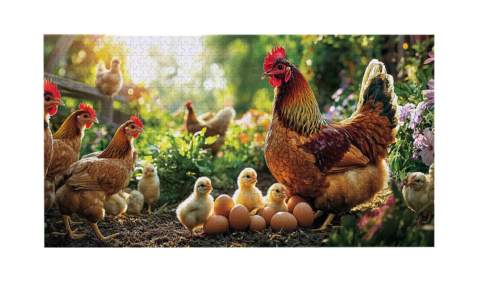 Puzzle para Adultos 1692 Piezas, Manada de pollos Puzzle, Difícil, Desafiante, Rompecabezas Encajan Perfectamente, Letras en la Parte Posterior, sin Polvo, Regalo para Personas Mayores (179x31cm) v532