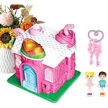 Doll Houses for Kids Pretend Play Toy with Light and Music | Pretend Playhouse Toy for Boys Girls Home Classroom School Bedroom Study Playroom Birthday Holiday Kindergarten Preschool