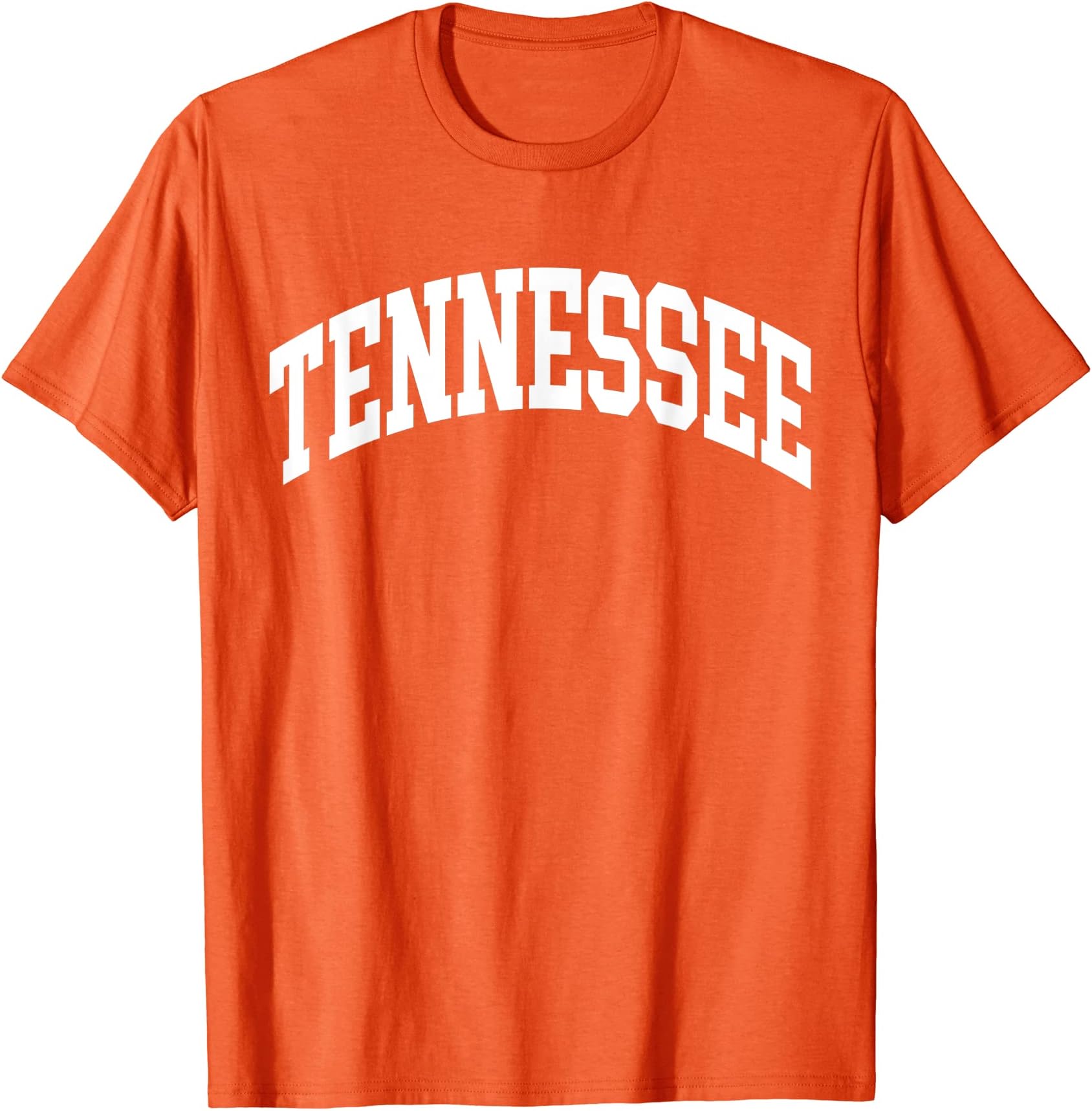 Tennessee TN VarsityStyle White Text T-Shirt