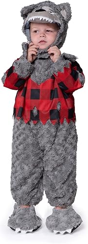 Miniatura 3 de Spooktacular Creations Disfraz de hombre lobo para bebé overol de lobo para niños pequeños niñas unisex disfraz de Halloween para fiesta de