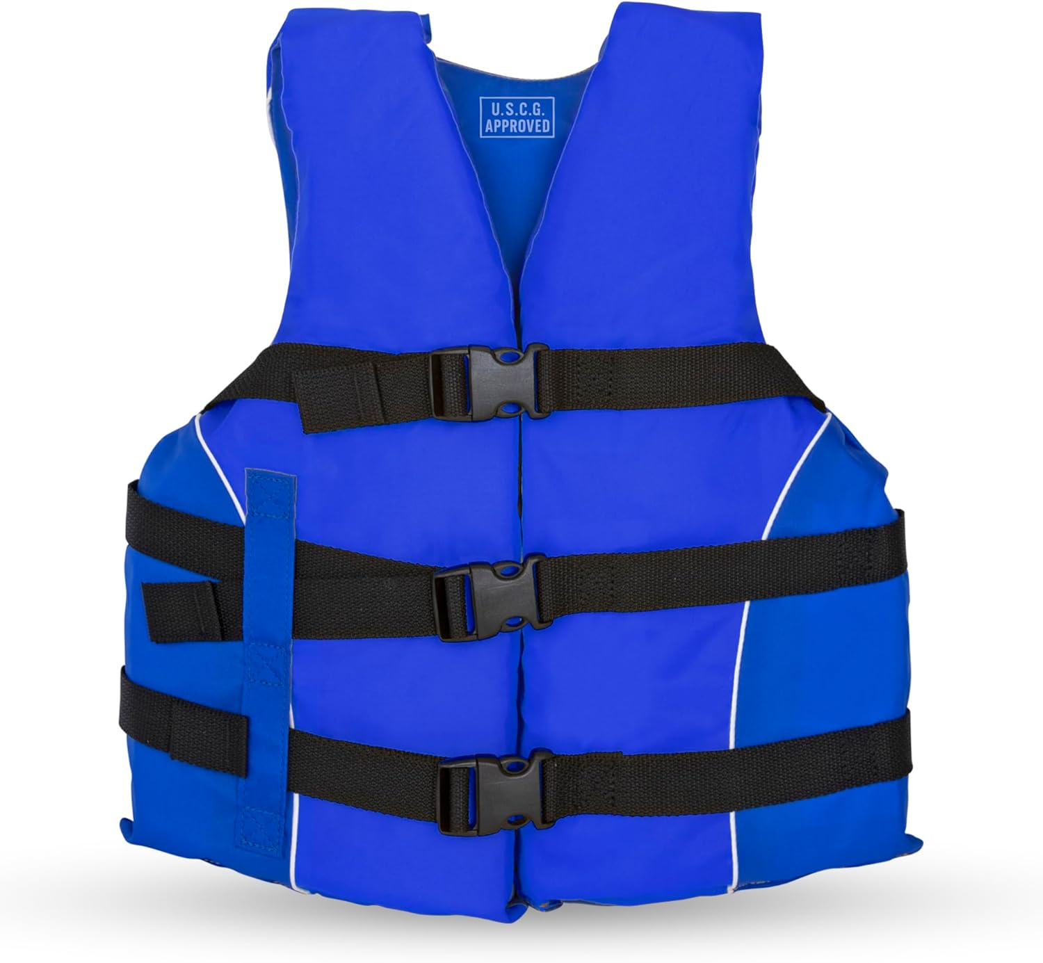 MW Watersports Youth Universal Life Vest, USCG Approved Type III Life Jacket for Kids, Great for Boating, Fishing, Tubing, & Other Water Sports. (Blue, 50-90)