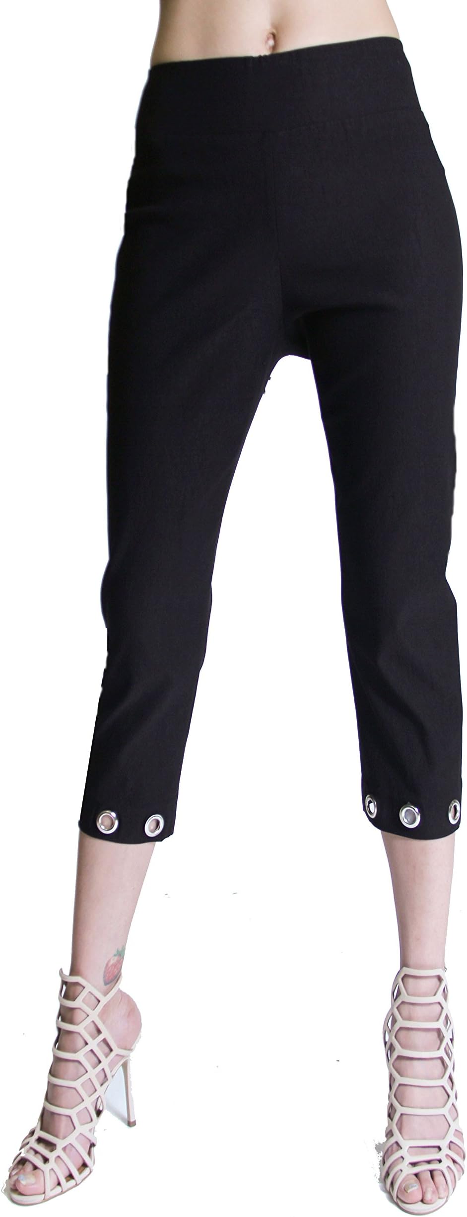 FOCUS 2000 Techno Thin Trim Crop Women's Pants Black