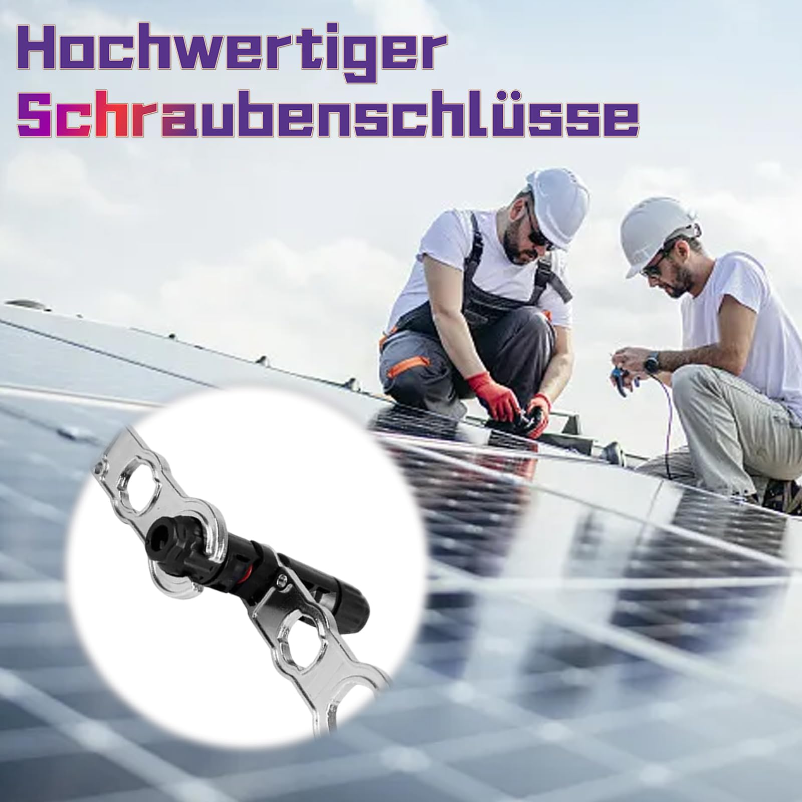 Solar Schraubenschlüssel, 2 Stück, MC4 Montage Werkzeug, Solar Stecker, MC4 Entriegelungs Werkzeug