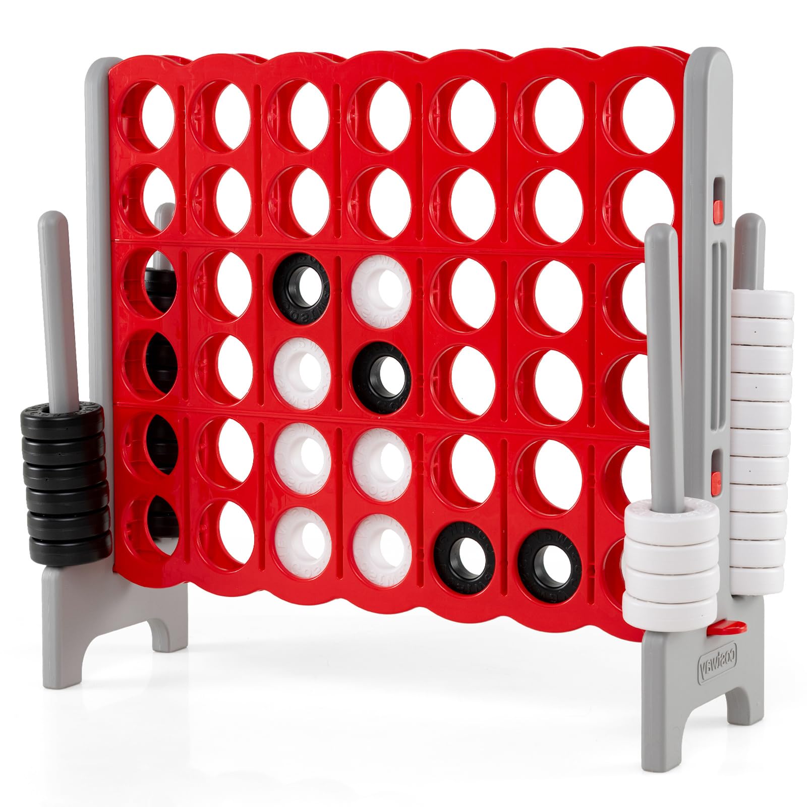 COSTWAY Giant 4-in-a-Row Game Set, Jumbo 4-to-Score for Kids and Adults