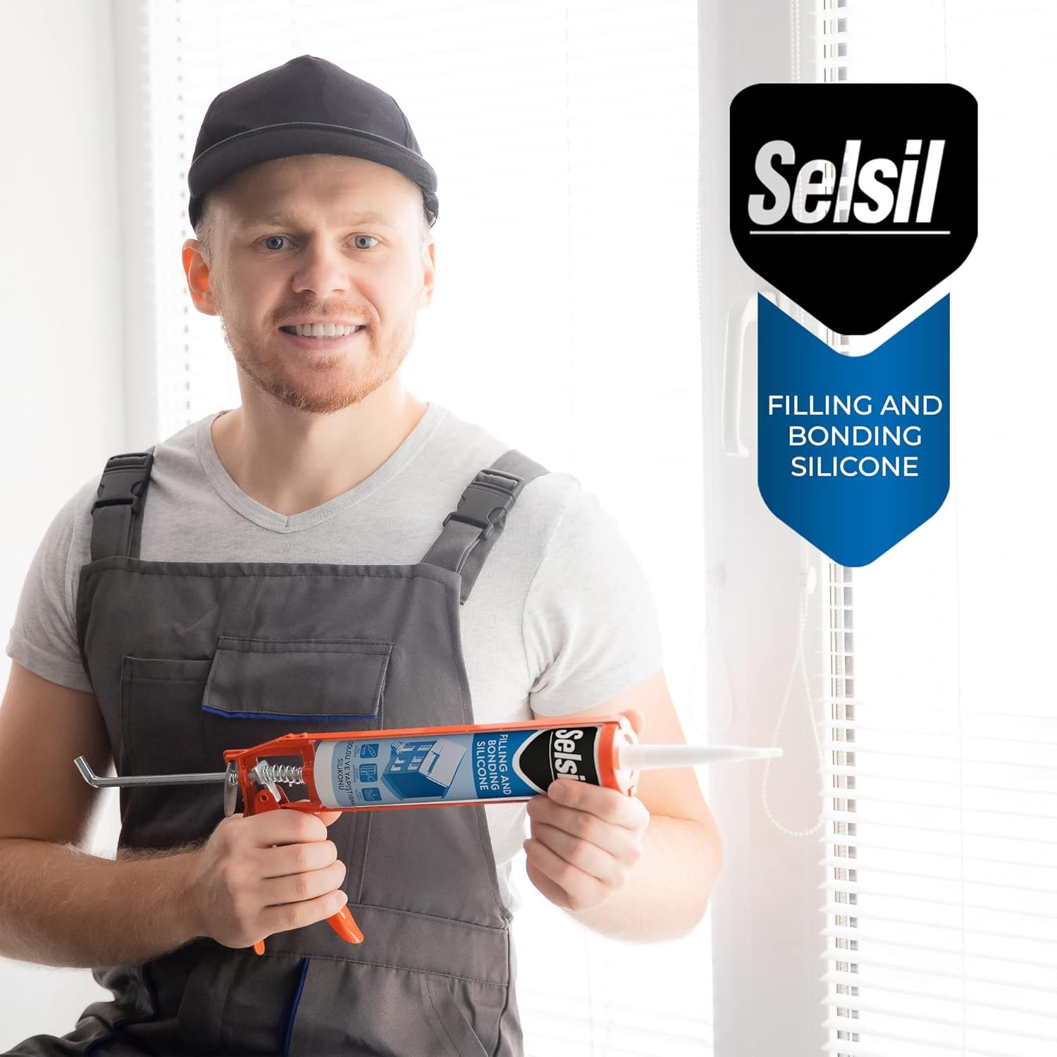 Selsil Clear 100% Silicone Sealant - Filling and Bonding Silicone Caulk - Clear Silicone Sealant Waterproof - Clear Sealant - Great Elasticity, Solvent Free, 10.5 Fl Oz. (310 ml) Cartridge, 1pc: Industrial & Scientific