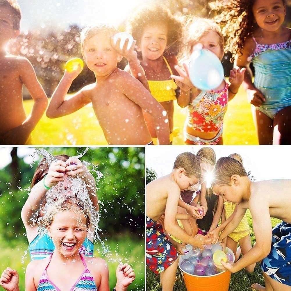 1000 Pcs Bulk Water Balloons Quick Fill, Easy Fill Outdoor Activity Toys for Kids & Adults, Rapid Self-Sealing Quick Connect Balloons, Summer Party Favors for Backyard Lawn Games, Splash Fighting Fun