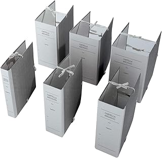 Selezione Varzi Cartelle archivio con lacci, Dorso 8, cm 25x35, faldoni in Confezione da 10 Pezzi