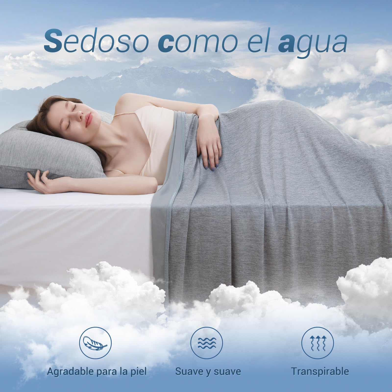 Elegear Manta Refrescante de Verano, Fibras Refrigerantes ARC-Chill 3.0 Q-MAX>0,5 Manta Autorrefrigerante de Verano de Doble Cara para Dormir Mejor, Comodidad,Transpirable Y Ligereza, 130×170cm, Gris