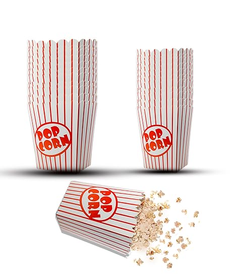 Amazon.com: 25 Pack Popcorn Boxes Movie Night Popcorn Bags for Party ...