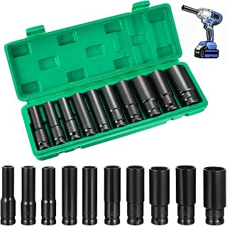 Set of 10 Deep Shock Nuts Depth Shock Nuts 10-24mm Nuts with Storage Box for Screwdriver Adapter, for Driver Adapter
