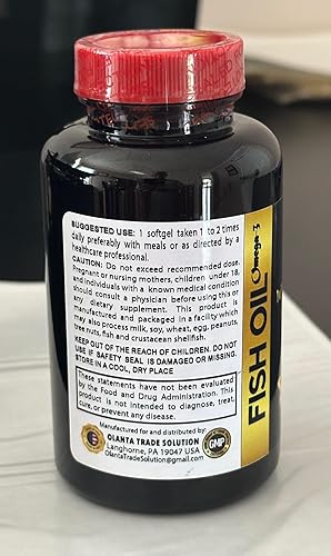 Miniatura 3 de Ácidos grasos EPA y DHA para el apoyo cerebral - Cápsulas de aceite de pescado omega-3 - EPA y DHA de triple fuerza para apoyo inmunológico y