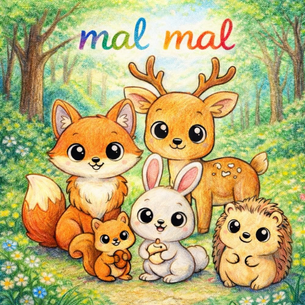 mal mal - einfache Tiermotive Malbuch: einfache und liebevoll gestaltete Tiermotive, für Kleinkinder
