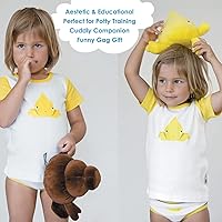 Vista 2 de Pee & Poo Juego de juguetes de peluche – 2 almohadas de juguete de peluche para niños para jugar – Juguetes de entrenamiento para ir al baño