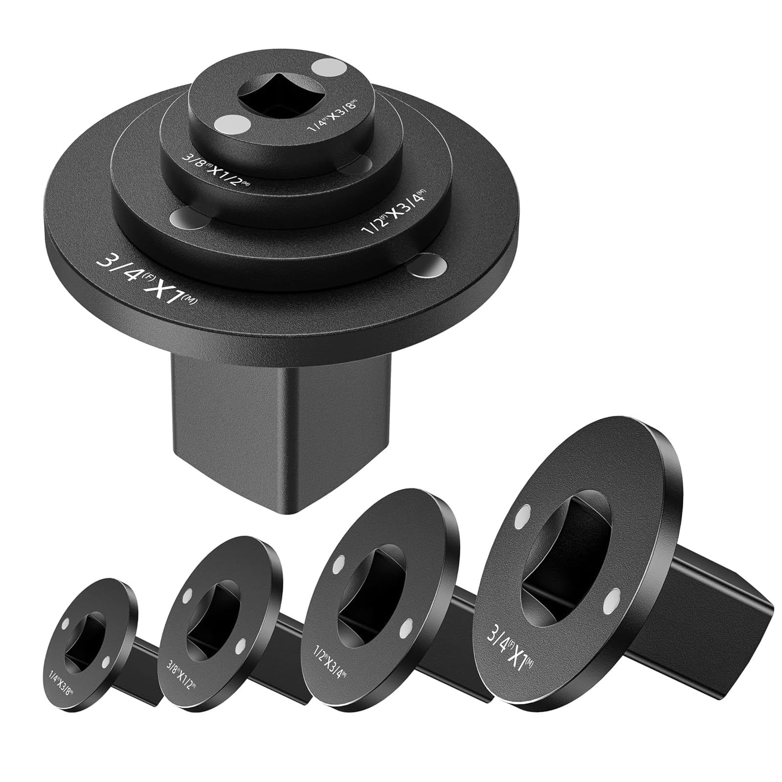 Adaptateur douille à choc 4 pcs pour espaces restreints et écrous impossibles à atteindre