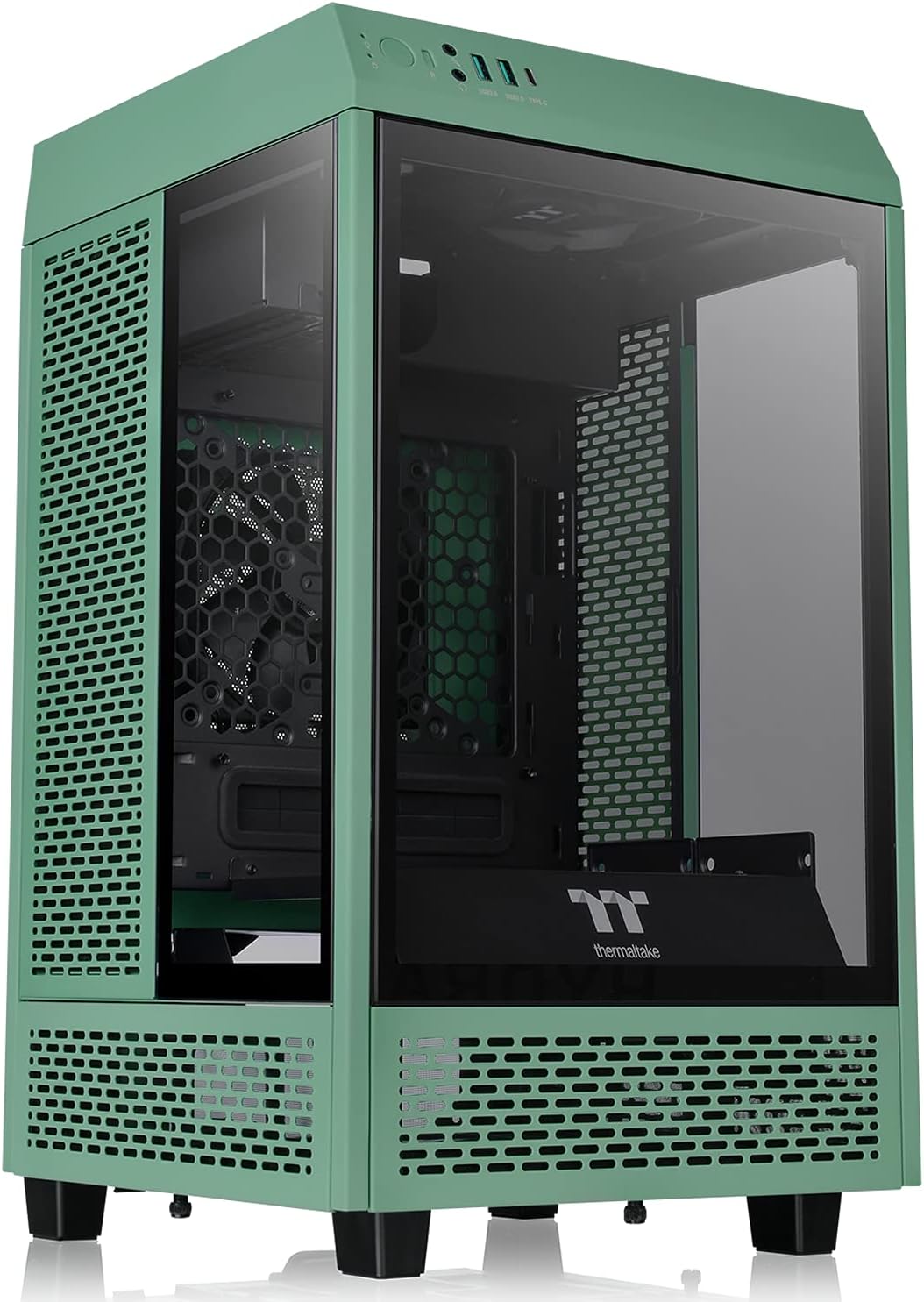 Thermaltake Tower 100 Racing Green Edition Tempered Glass Mini Tower Computer Chassis Supports Mini-ITX CA-1R3-00SCWN-00 Thermaltake Tower 100 Racing Green Edition Tempered Glass Mini Tower Computer Chassis Supports Mini-ITX CA-1R3-00SCWN-00