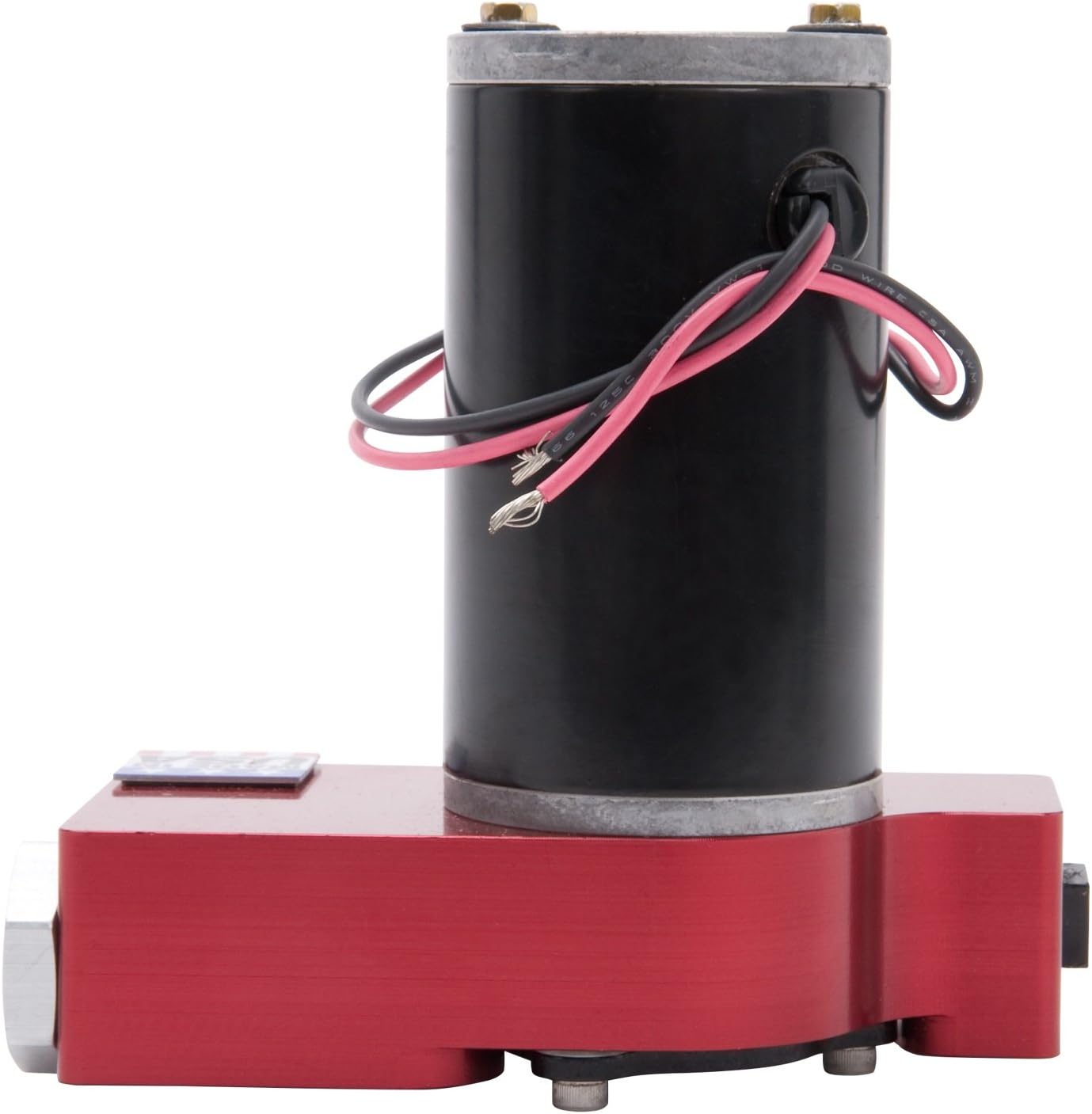 Edelbrock 182051 Quiet-Flo Electric Fuel Pump 120 GPH 6.5 PSI 3/8 in. NPT Inlet/Outlet, Red