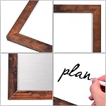 TORASO Dry Erase White Board, Magnetic Whiteboard for Wall, Office/School/Home, 8.5"x 12",Hanging Board for Decoration/Planning/Kitchen Grocery List/Drawing/Memo, Walnut Wood Frame, (BB-BN-2232)