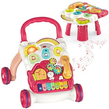Walker Multifunctional Walker with Light Adjustable Speed Music and Removable Game Board Baby Walker for Children from 6 Months