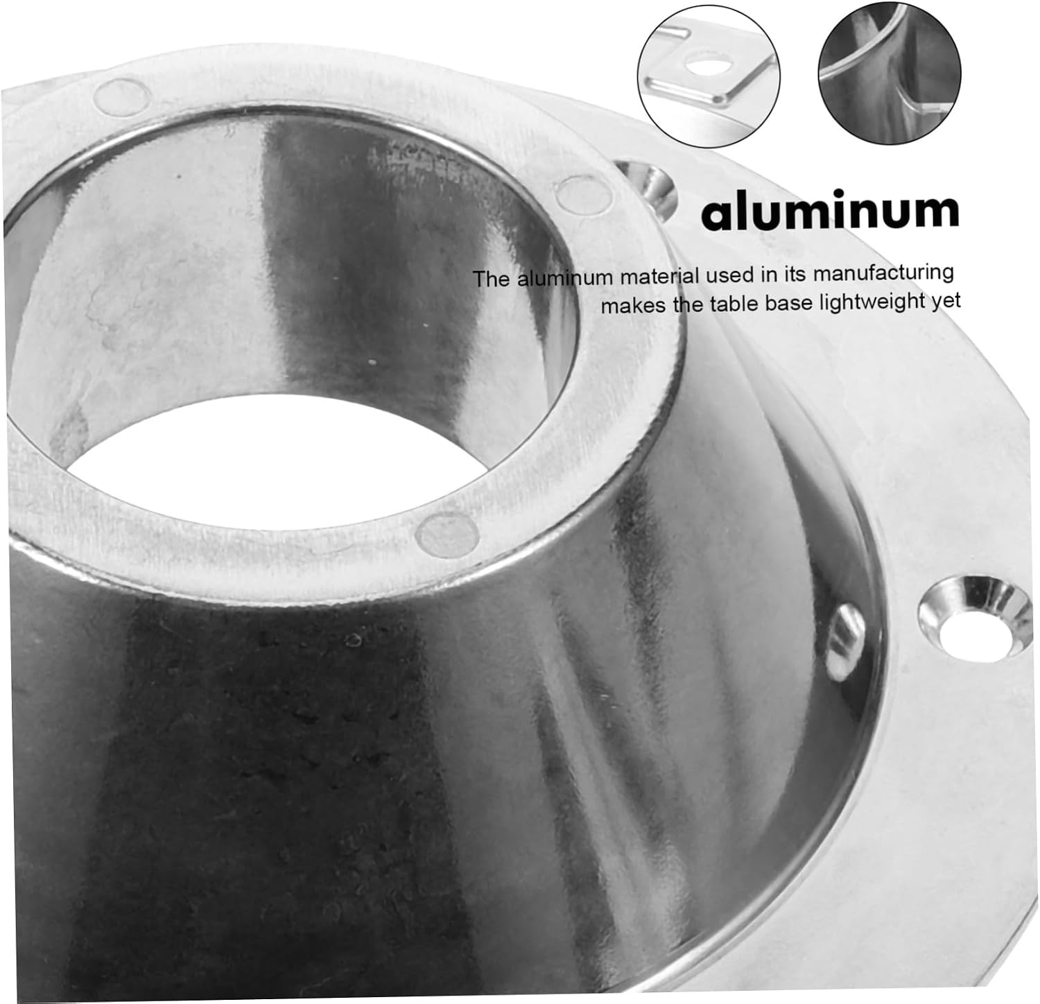 Mikinona 2pcs Lifetime Rv Table Parts Aluminum Pedestal Table Base Boat Mount Rv Base Mount