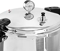 Vista 4 de MegaChef 24 Quart Large Capacity Aluminum Stovetop Pressure Cooker for Induction and Gas Stove-Tops