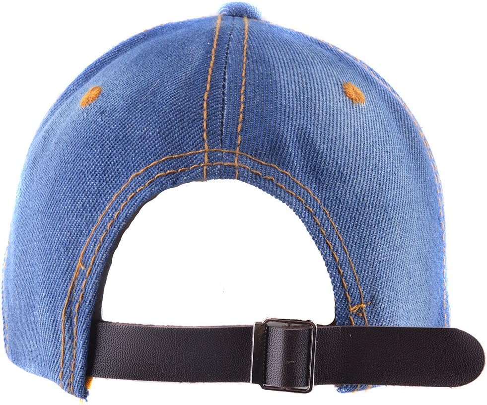 Bling Rhinestone Hats Crown Design Womens Baseball Cap Golf Hat Jeans Wash Denim Adjustable