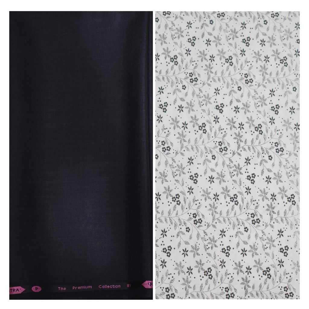 mens black and white print shirt