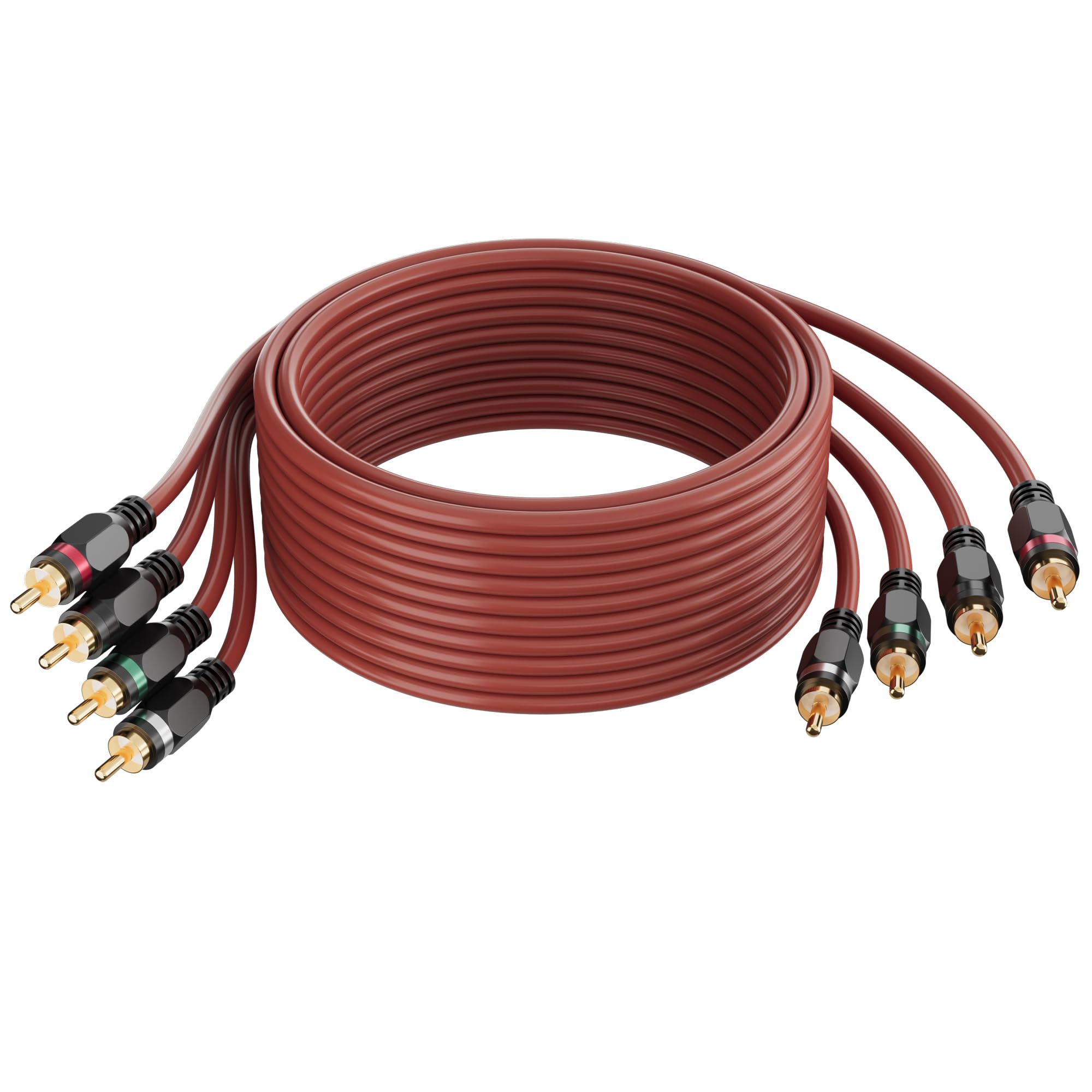 Amazon.com: Adoreen 4-Channel RCA Audio Cable 8 Ft, Oxygen Free