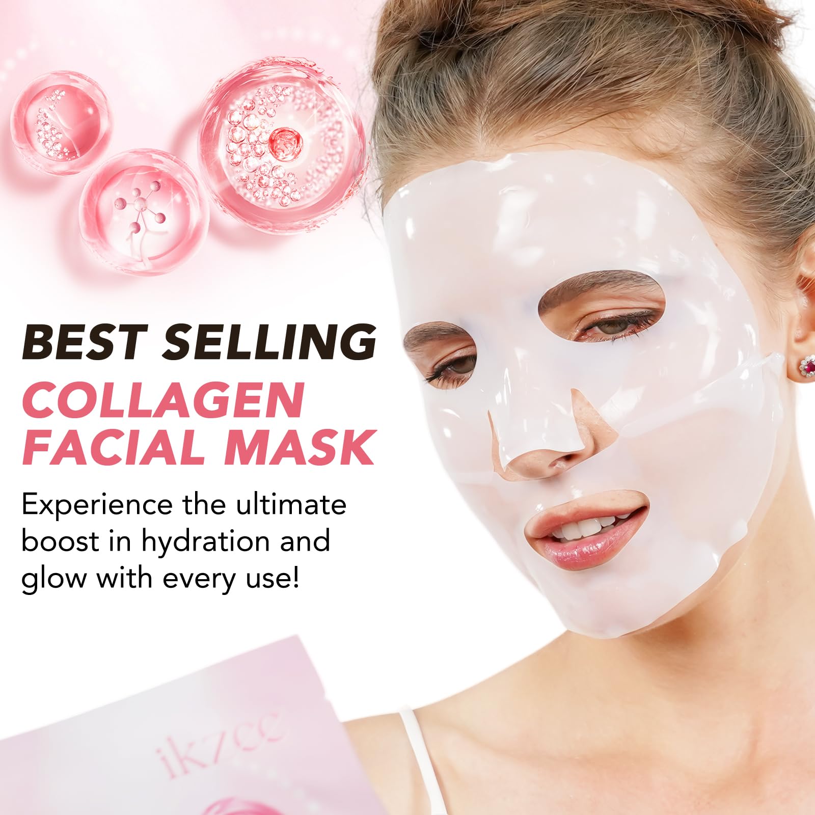 Collagen Mask 8 Pcs, Deep Collagen Anti Wrinkle Lifting Face Mask, 4 count (Pack of 2) - Image 2