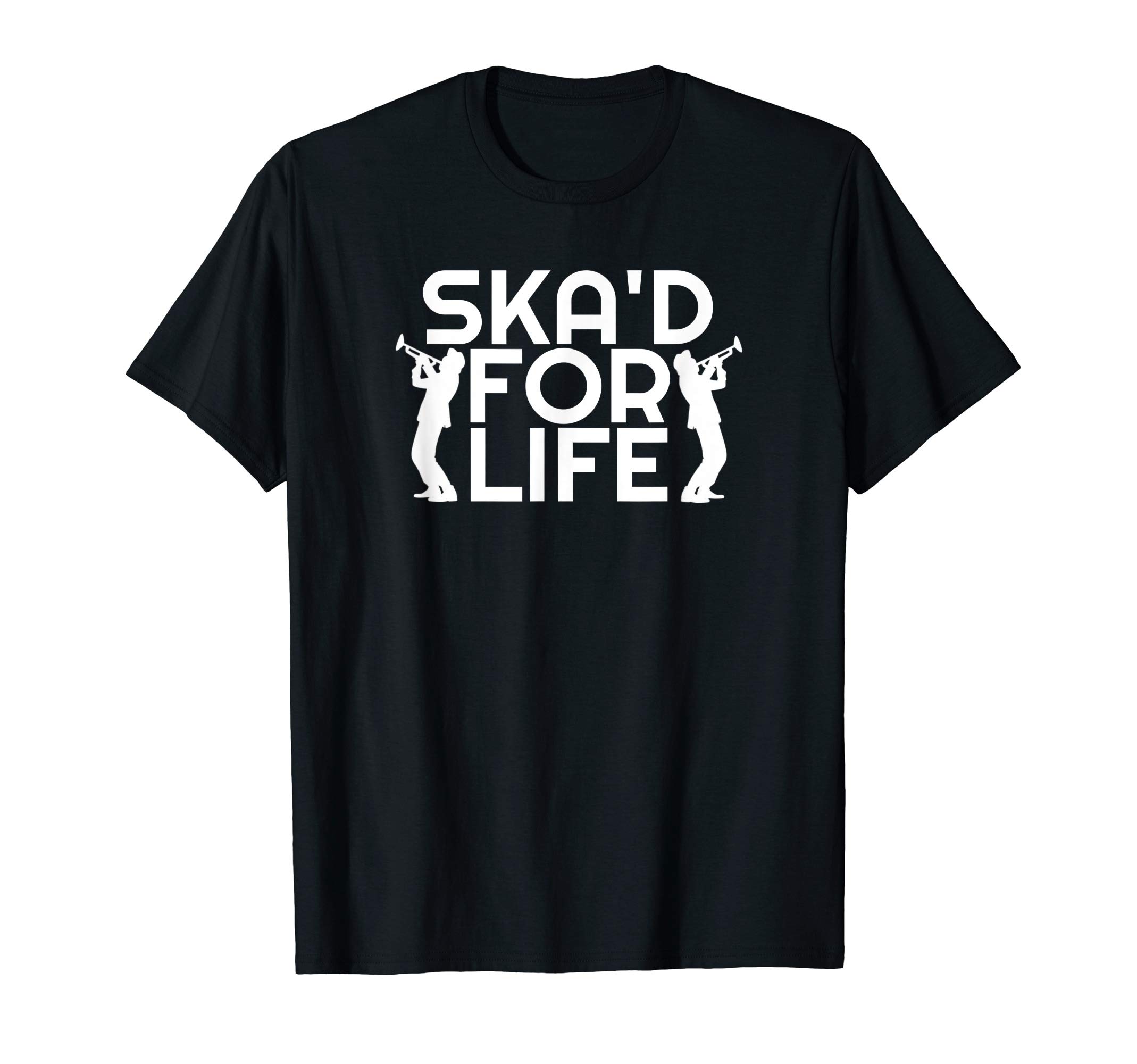 Ska Music Rude Girl Skinhead Punk Men WomenSka'd For Life Rude Boy Brass Trumpet Reggae Band Ska Music T-Shirt