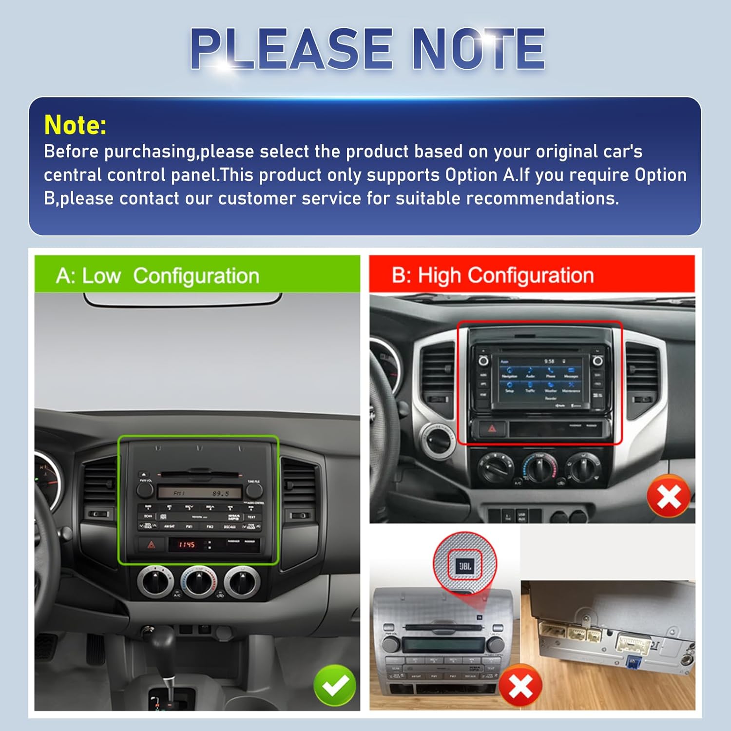 9" Car Radio for Toyota Tacoma 2005-2015, Android Touchscreen Tacoma Stereo with Wireless CarPlay/Android Auto/AM/FM/DSP/Bluetooth/GPS Navigation/WiFi, 2+64G