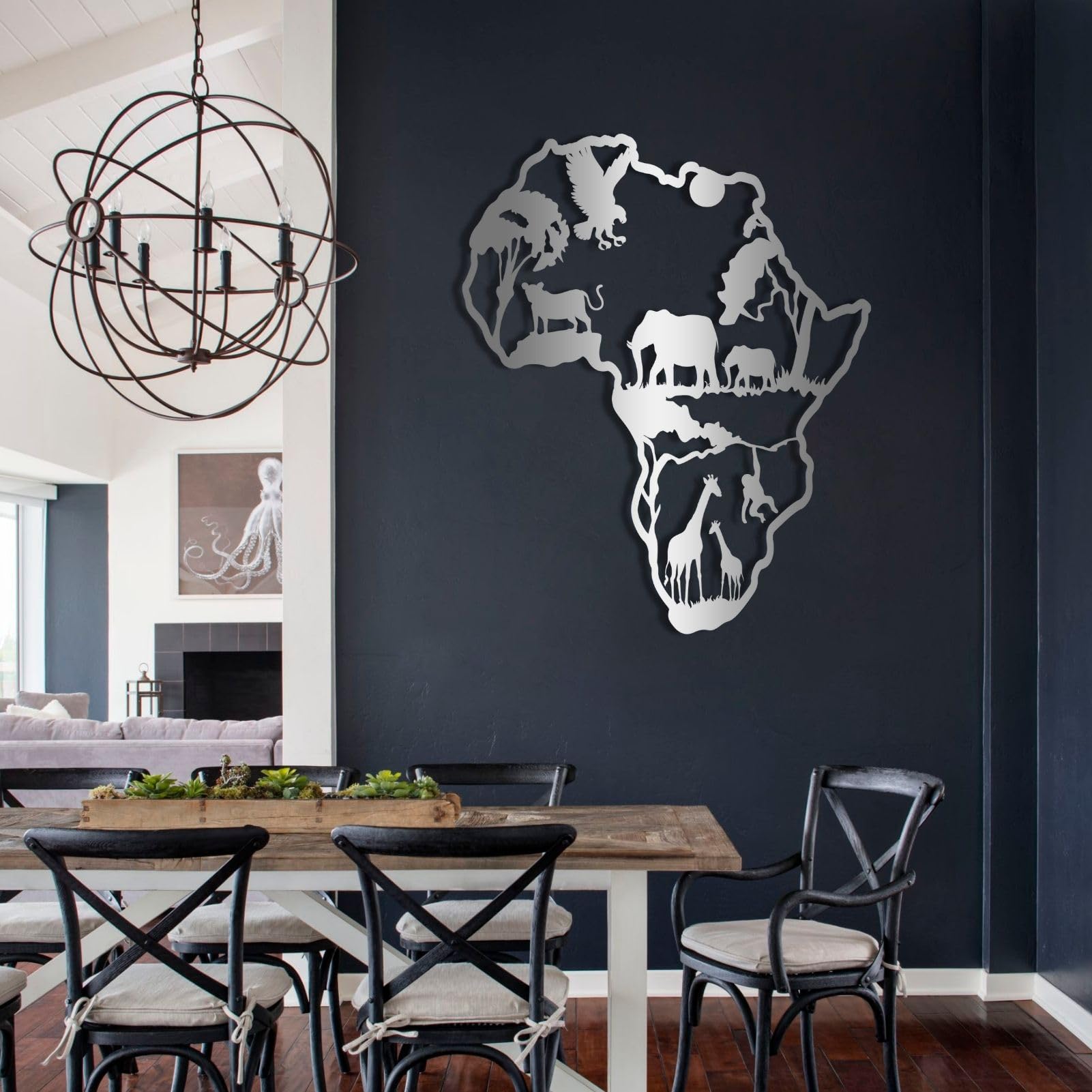 Amazon.com: OZF Africa Map Metal Wall Decor, African Animal Metal