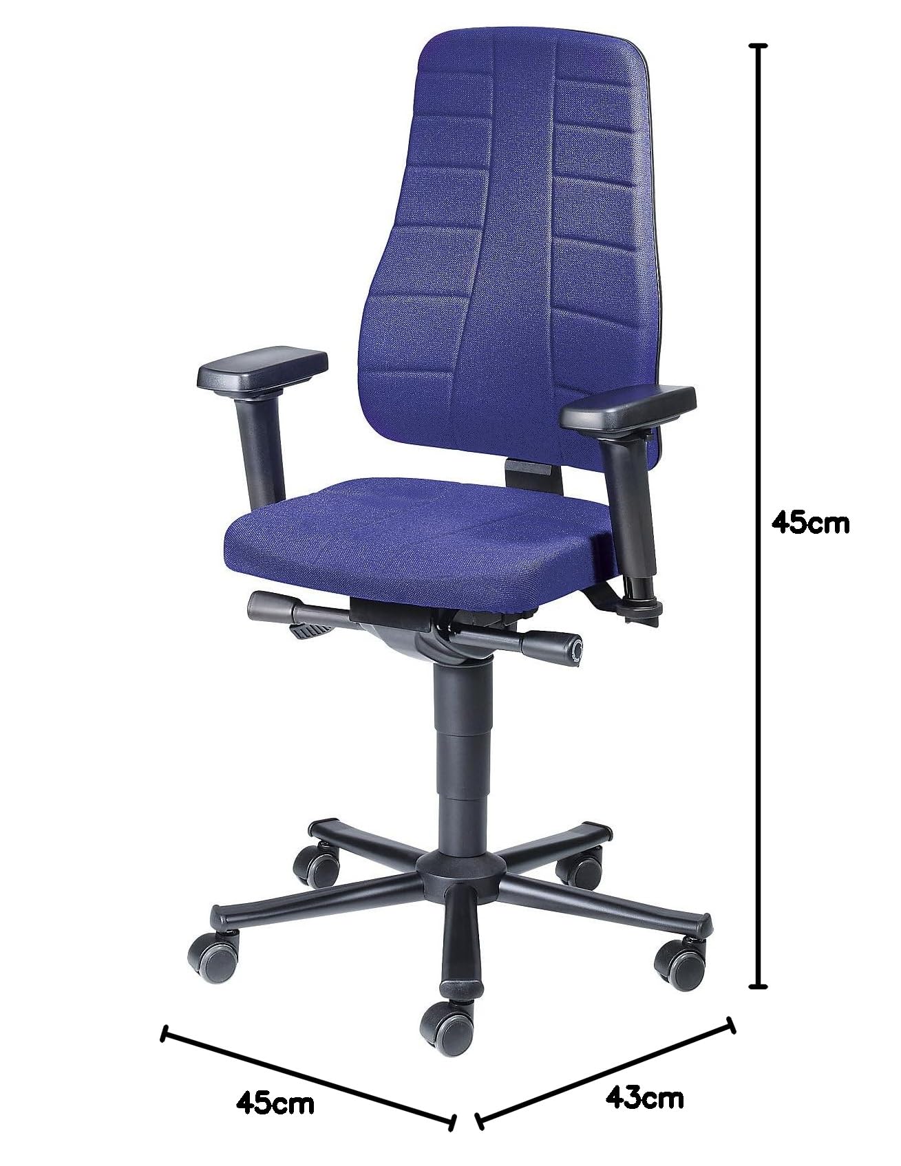 bimos Siège d'atelier à fonctions ergonomiques - avec roulettes - mousse PU noire - chaise chaise d'atelier chaises chaises d'atelier siège d'atelier siège pivotant sièges d'atelier sièges pivotants Chaise d'atelier Chaise de bureau Chaises d'atelier