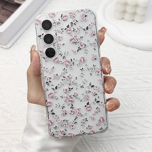 Miniatura 27 de para Funda de Samsung Galaxy S23, Funda Floral de Flores Lindas con Patrón de Lavanda Transparente y Estética para Mujeres y Niñas, Funda Lavanda