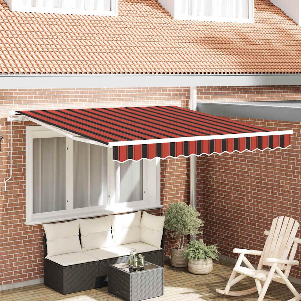 Auvent rétractable contre la chaleur store banne de jardin 300x250 cm en toile polyester solide